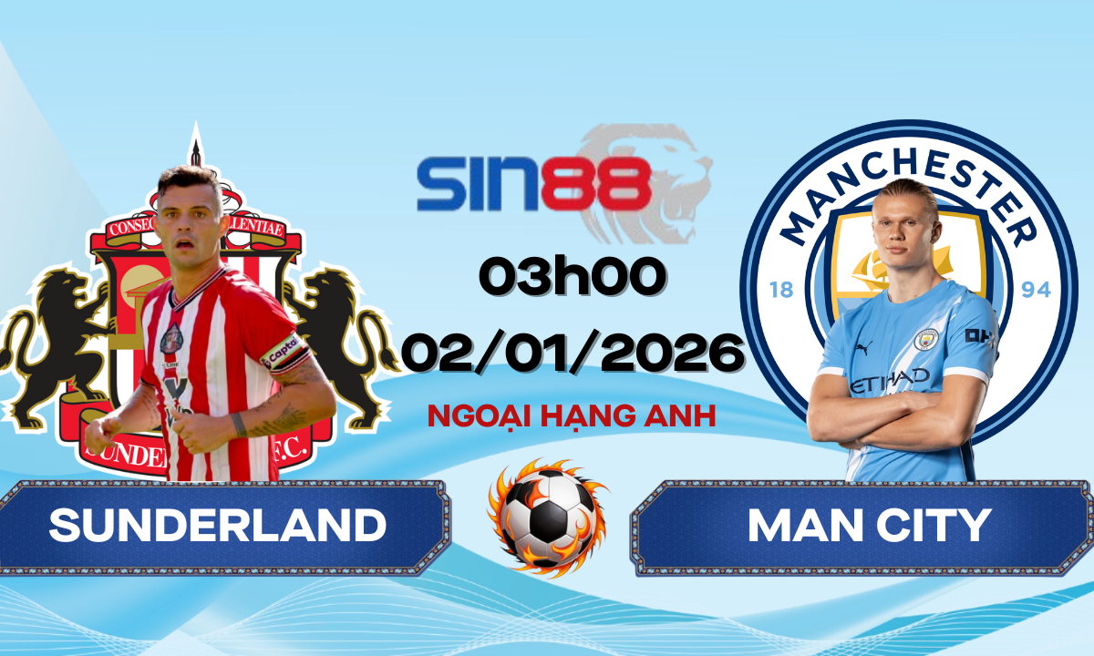 Soi kèo bóng đá Sunderland - Manchester City 03h00 ngày 02/01/2026 - Ngoại hạng Anh