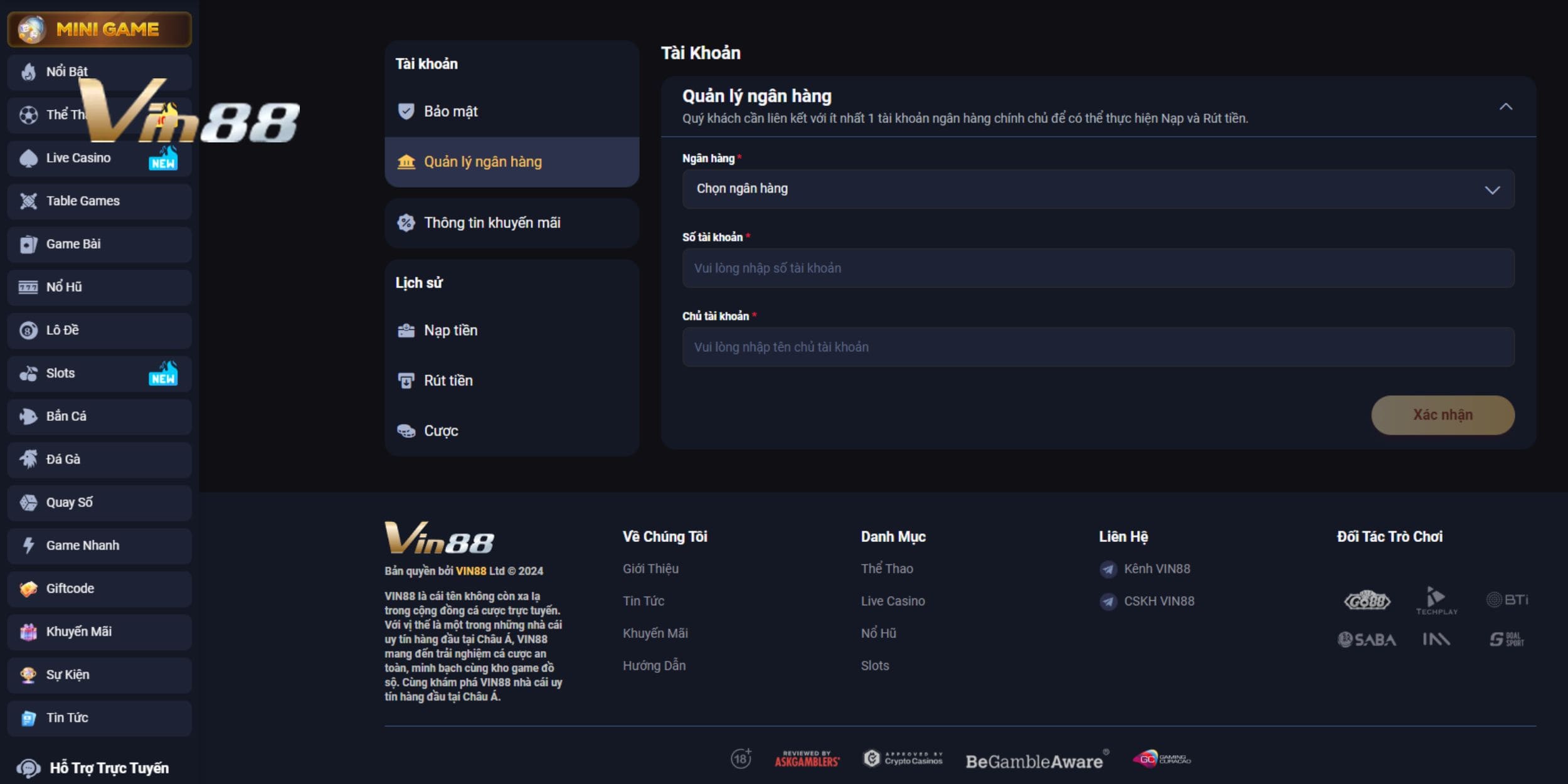 Tổng quan chính sách bảo mật & an toàn tài khoản