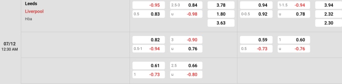 Leeds United vs Liverpool