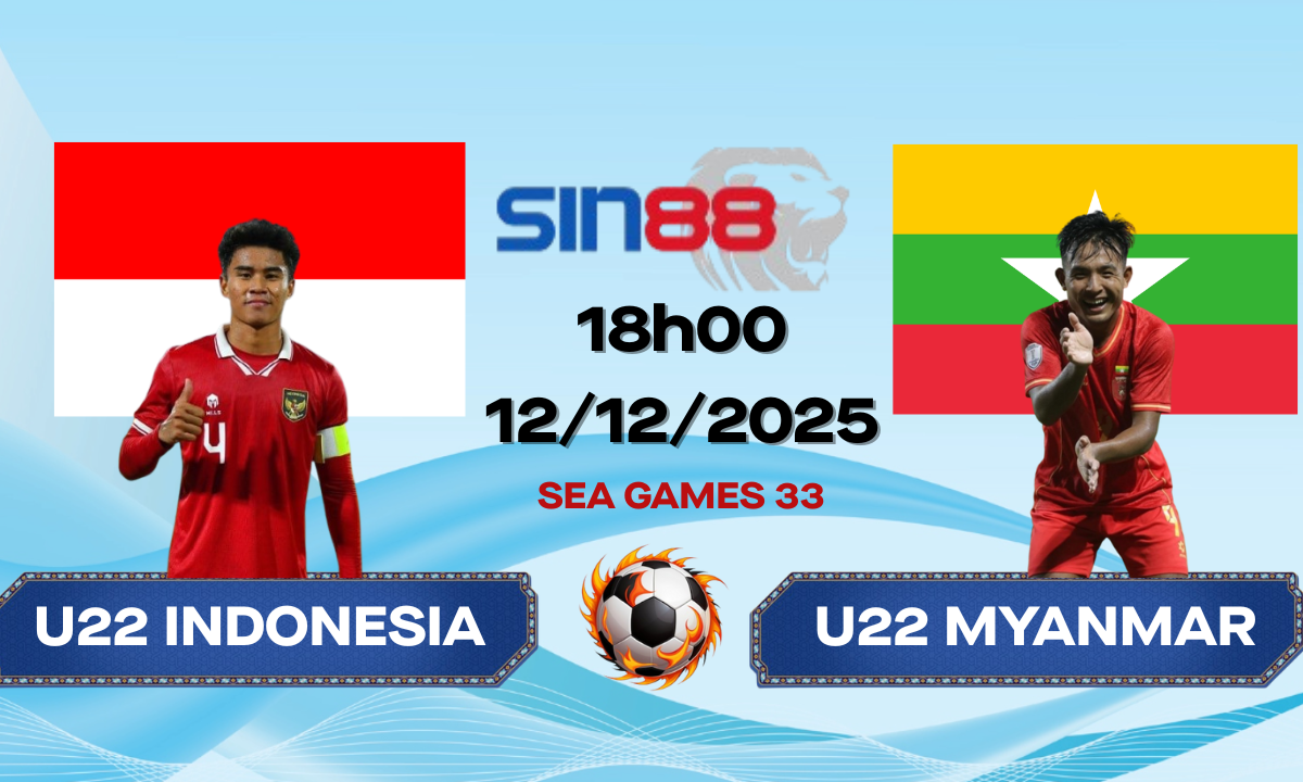 Soi kèo bóng đá U22 Indonesia – U22 Myanmar 18h00 ngày 12/12/2025 – SEA Games 33