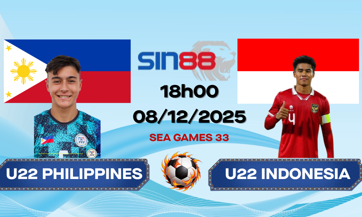 Soi kèo bóng đá U22 Philippines – U22 Indonesia 18h00 ngày 08/12/2025 – SEA Games 33