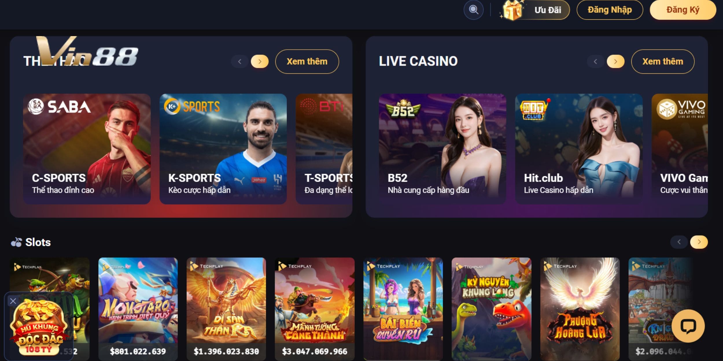 Ưu điểm khi đăng ký tài khoản trên nhà cái Vin88