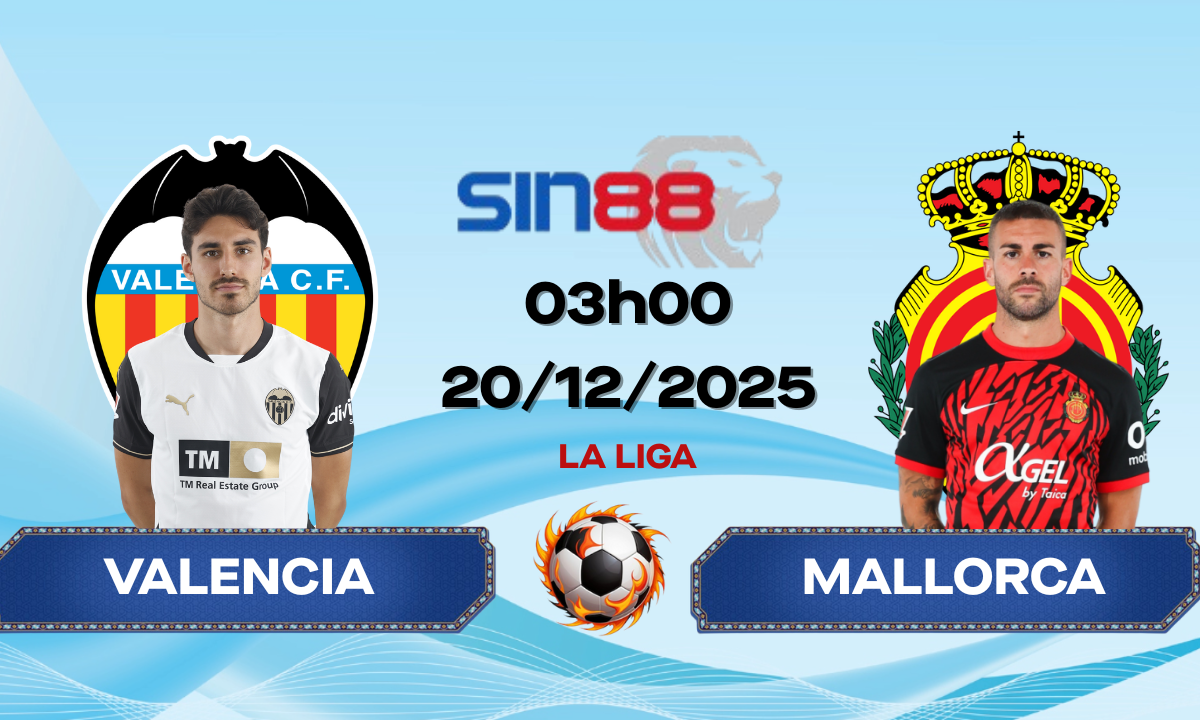 Soi kèo bóng đá Valencia - Mallorca 03h00 ngày 20/12/2025 - La Liga