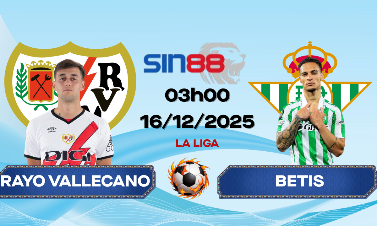 Soi kèo bóng đá Rayo Vallecano – Betis 03h00 ngày 16/12/2025 – La Liga