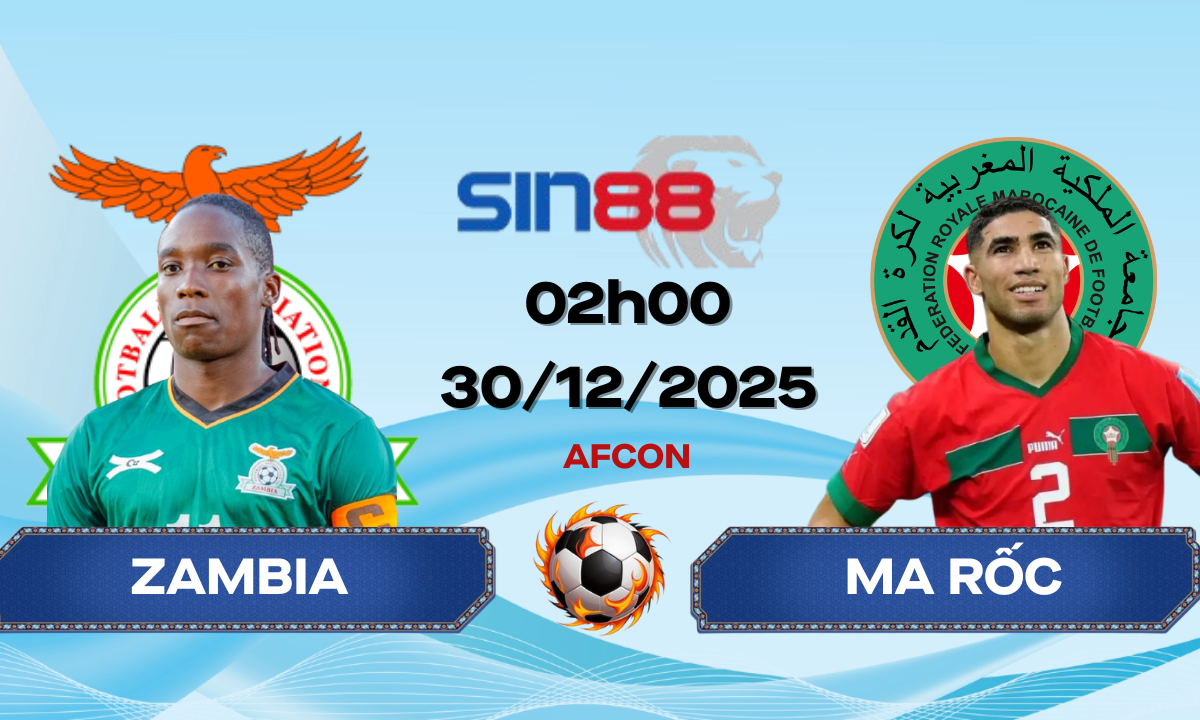 Soi kèo bóng đá Zambia – Ma Rốc 02h00 ngày 30/12/2025 – AFCON