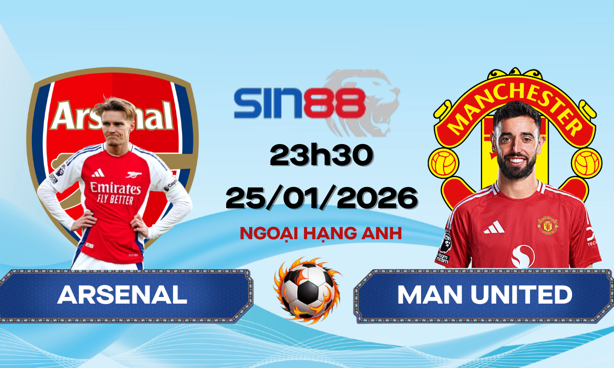 Soi kèo bóng đá Arsenal – Manchester United 23h30 ngày 25/01/2026 – Ngoại hạng Anh