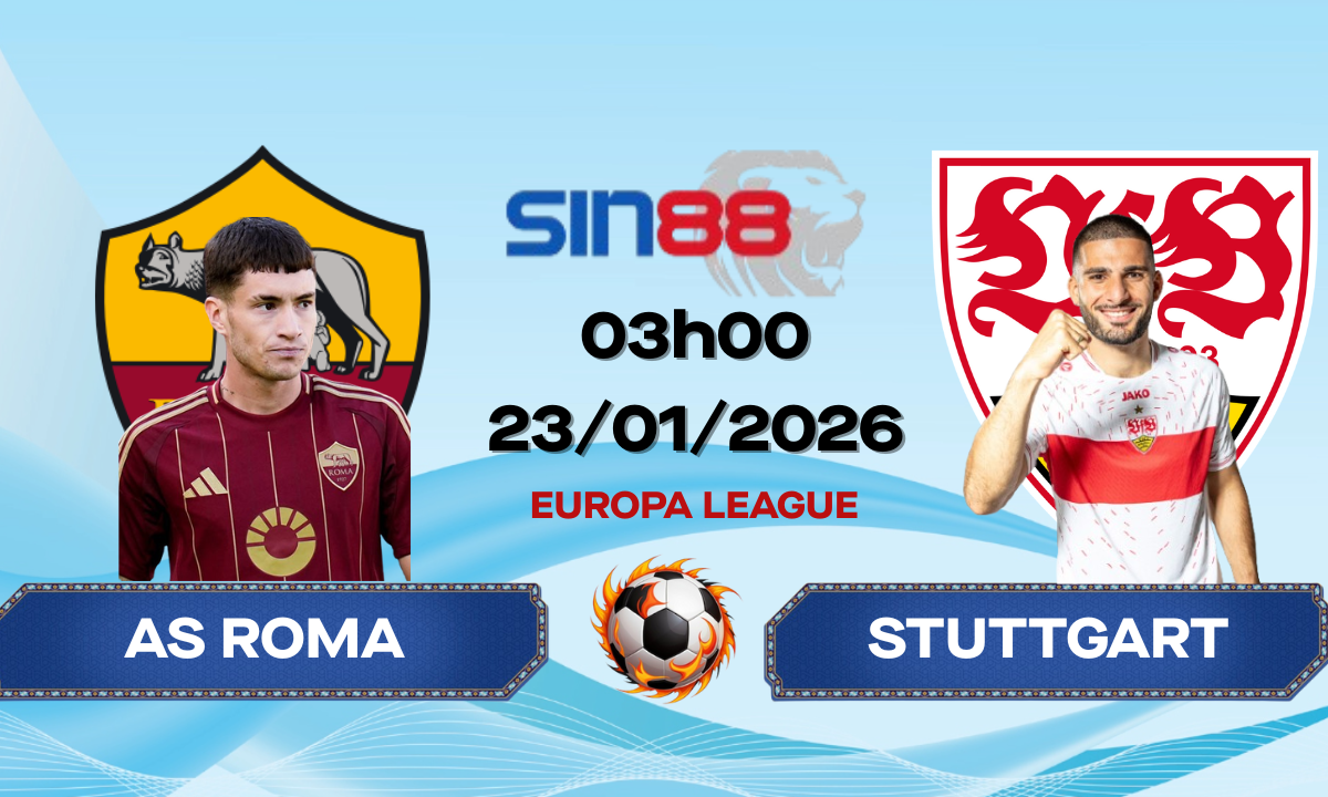 Soi kèo bóng đá AS Roma - Stuttgart 03h00 ngày 23/01/2026 - Europa League