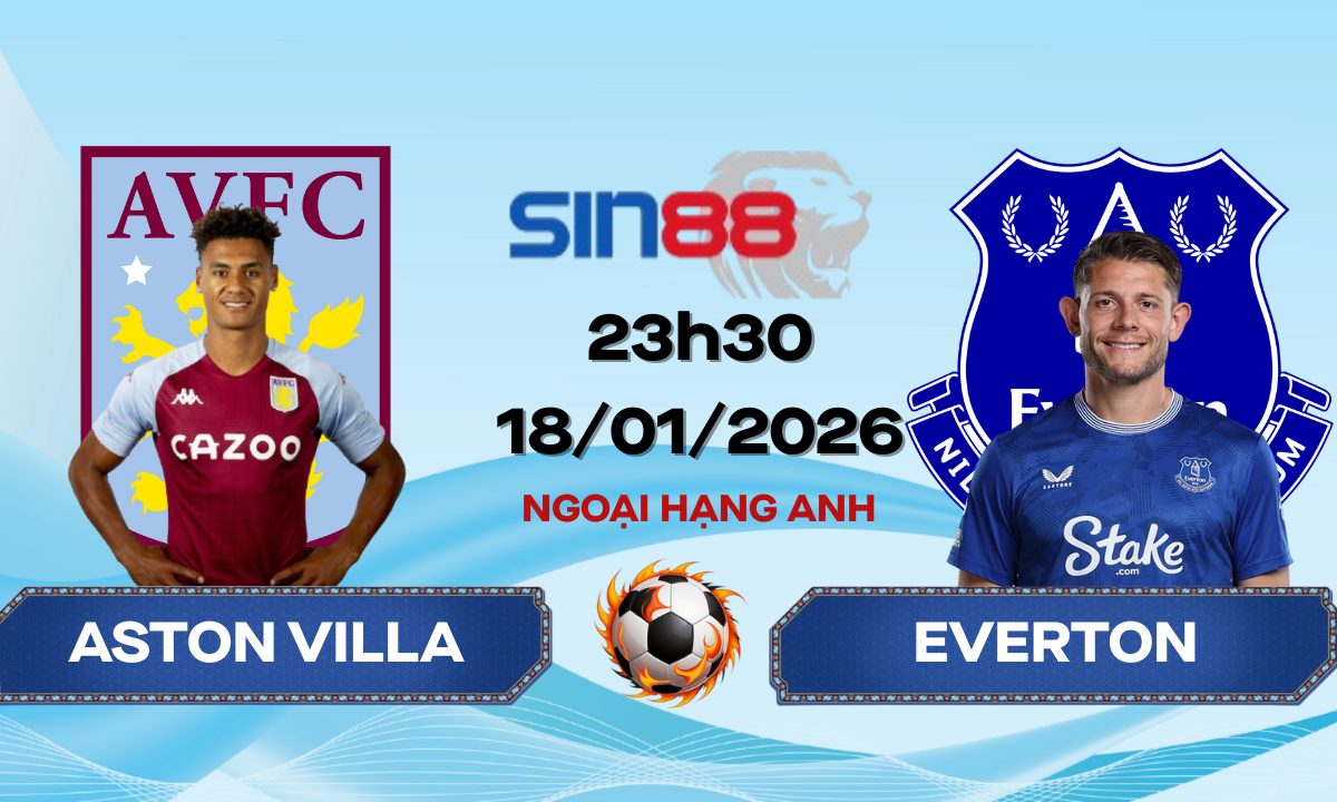 Soi kèo bóng đá Aston Villa – Everton 23h30 ngày 18/01/2026 – Ngoại hạng Anh