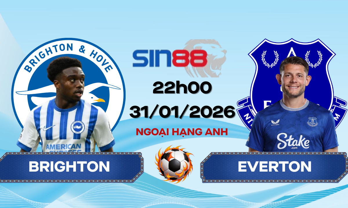 Soi kèo bóng đá Brighton – Everton 22h00 ngày 31/01/2026 – Ngoại hạng Anh