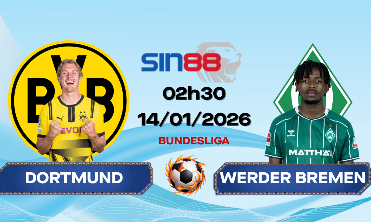 Soi kèo bóng đá Dortmund – Werder Bremen 02h30 ngày 14/01/2026 – Bundesliga