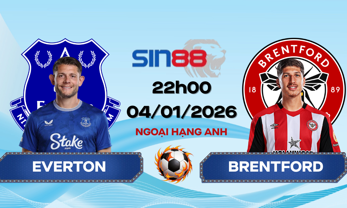 Soi kèo bóng đá Everton - Brentford 22h00 ngày 04/01/2026 - Ngoại hạng Anh