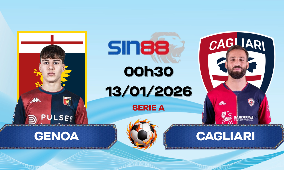Soi kèo bóng đá Genoa - Cagliari 00h30 ngày 13/01/2026 - Serie A