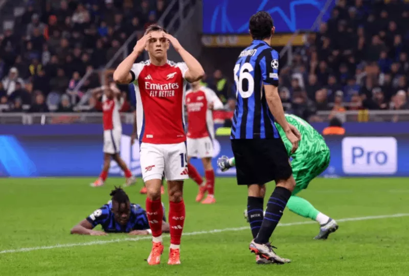 Thành tích thi đấu gần đây của Inter Milan vs Arsenal
