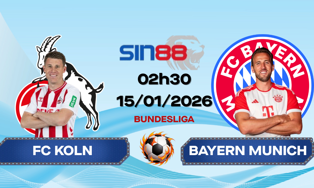 Soi kèo bóng đá FC Koln – Bayern Munich 02h30 ngày 15/01/2026 – Bundesliga