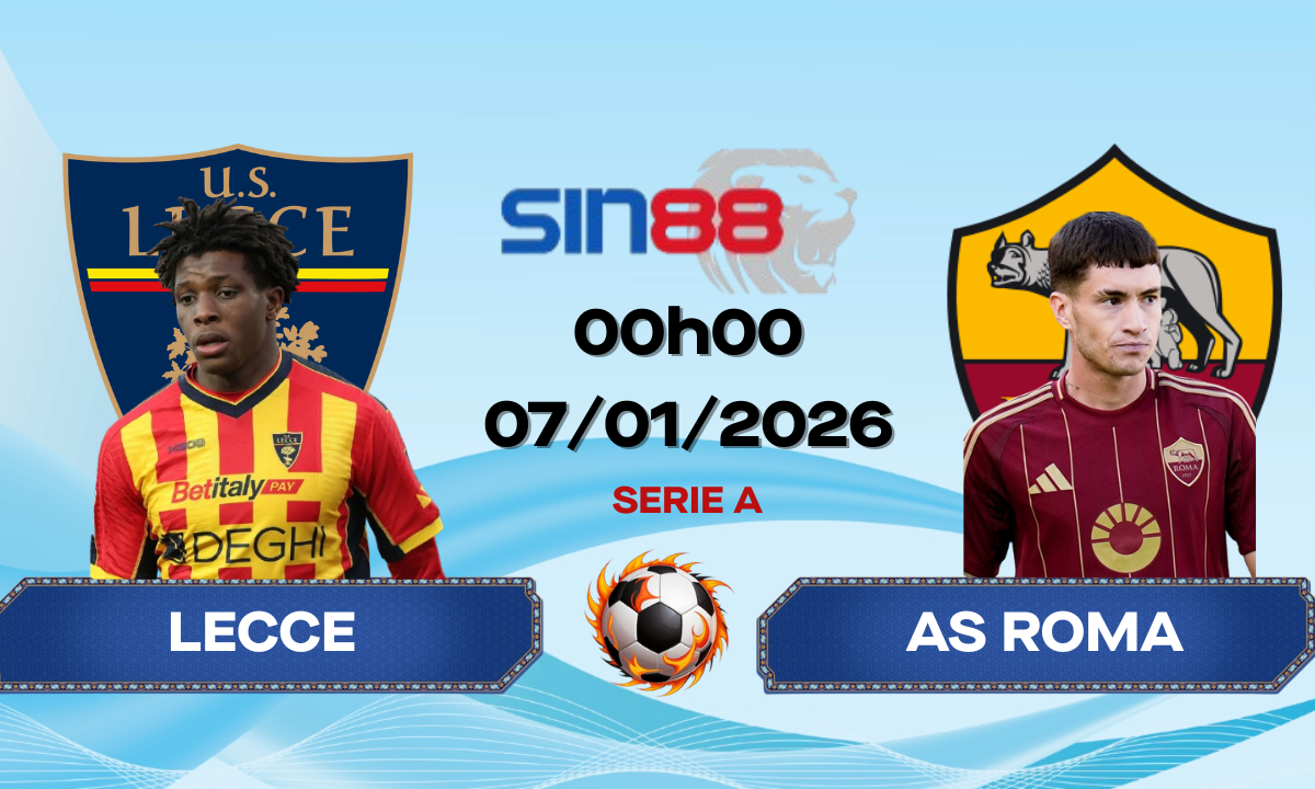 Soi kèo bóng đá Lecce - AS Roma 00h00 ngày 07/01/2026 - Serie A