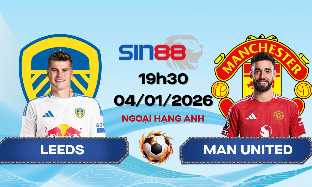 Soi kèo bóng đá Leeds - Manchester United 19h30 ngày 04/01/2026 - Ngoại hạng Anh