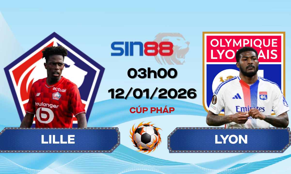 Soi kèo bóng đá Lille - Lyon 03h00 ngày 12/01/2026 - Cúp Pháp