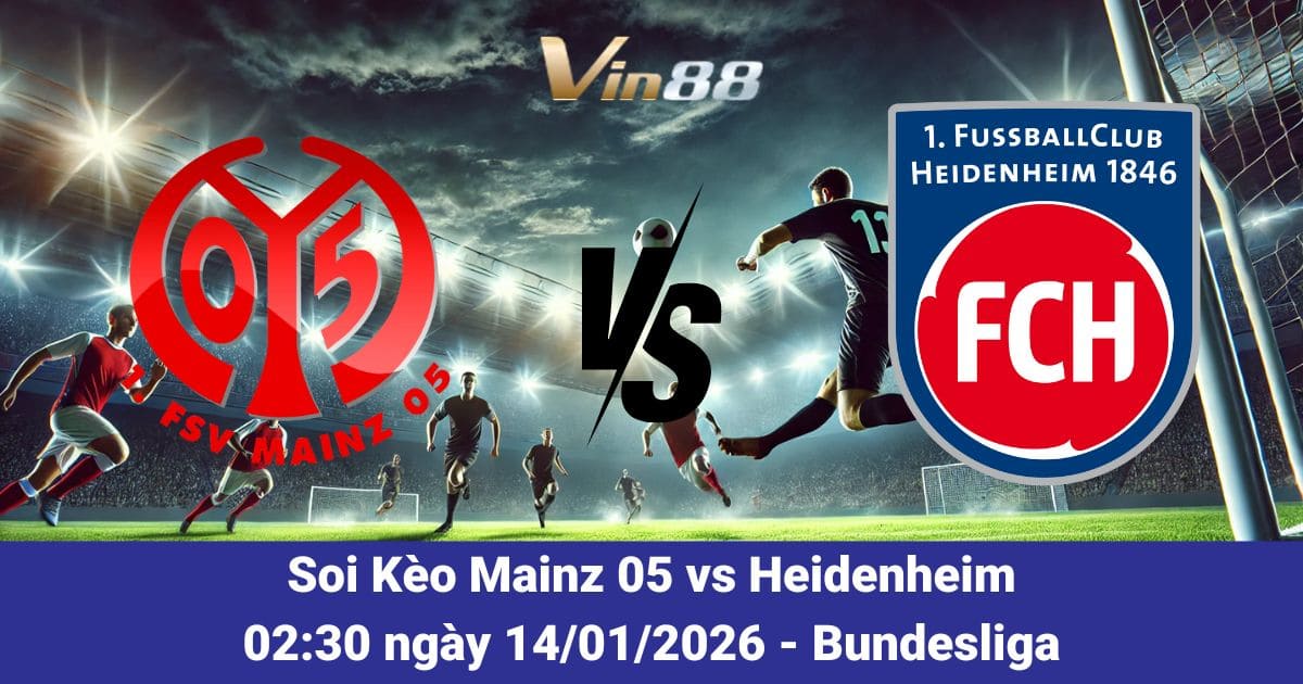 Soi Kèo Mainz 05 Vs Heidenheim Ngày 14/01/2026