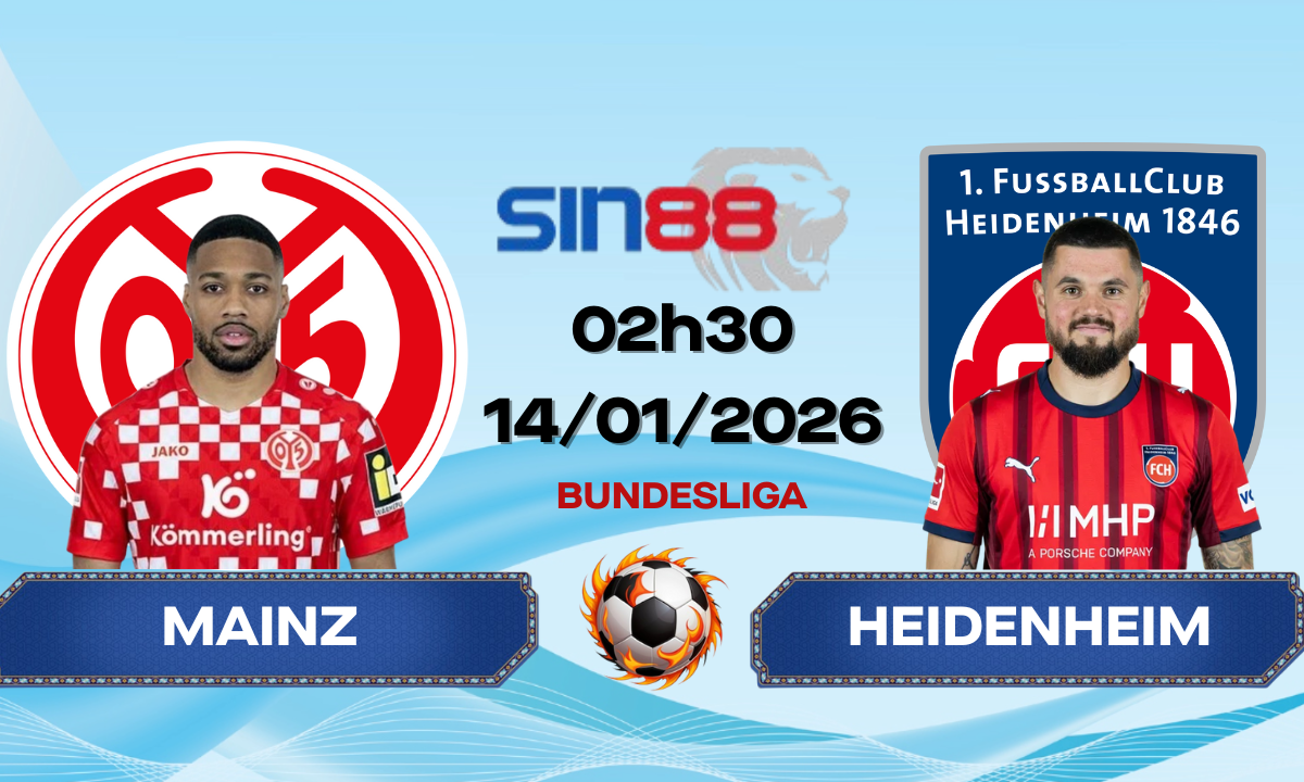 Soi kèo bóng đá Mainz – Heidenheim 02h30 ngày 14/01/2026 – Bundesliga