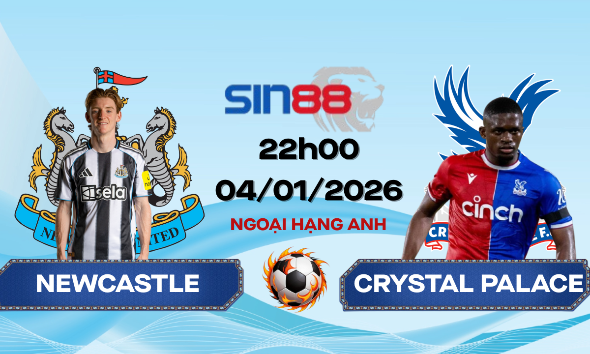 Soi kèo bóng đá Newcastle - Crystal Palace 22h00 ngày 04/01/2026 - Ngoại hạng Anh