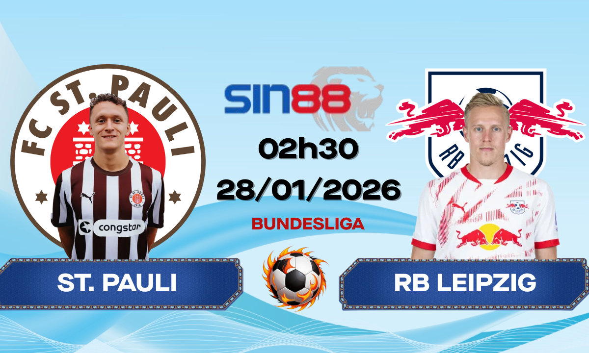 Soi kèo bóng đá St. Pauli – RB Leipzig 02h30 ngày 28/01/2026 – Bundesliga