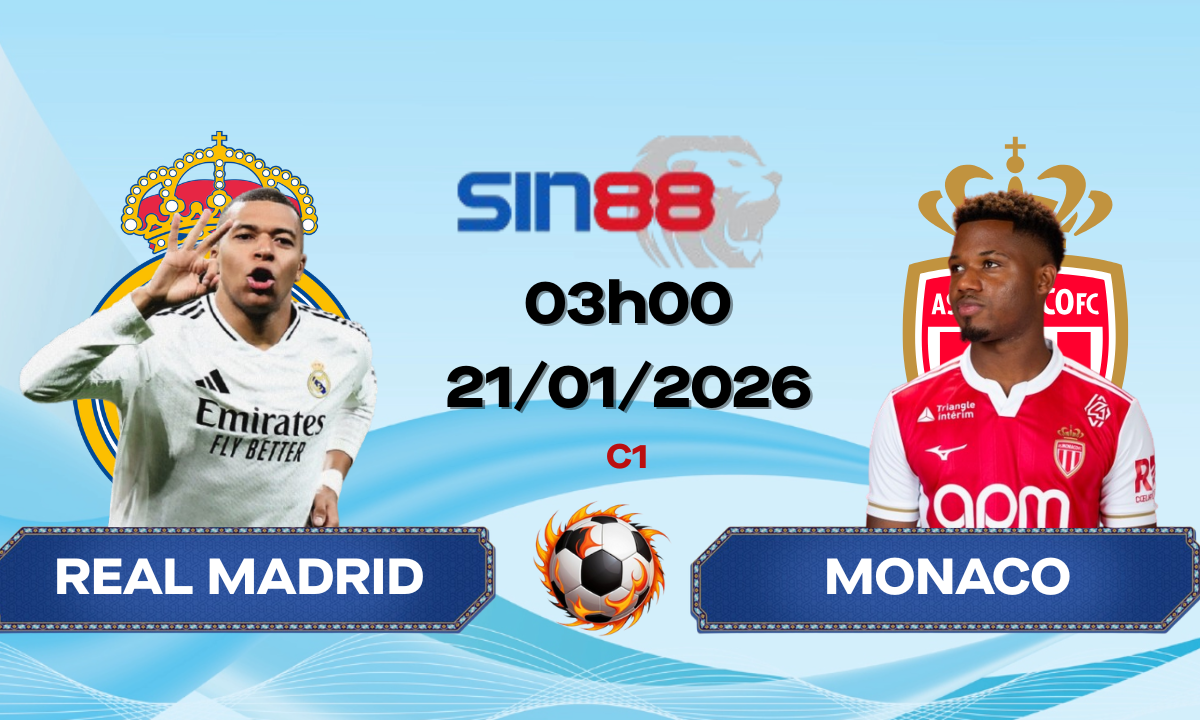 Soi kèo bóng đá Real Madrid – Monaco 03h00 ngày 21/01/2026 – Champions League