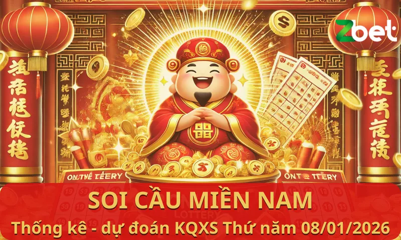 ZBET Soi Cầu Miền Nam - Thứ năm ngày 08/01/2026 - XSMN