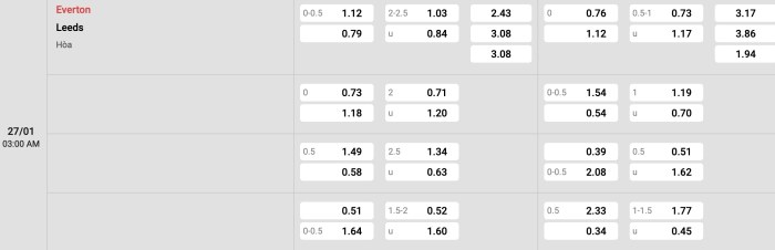 Everton vs Leeds United