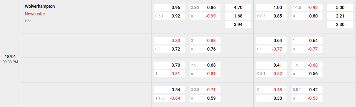 Soi kèo và nhận định Wolves - Newcastle