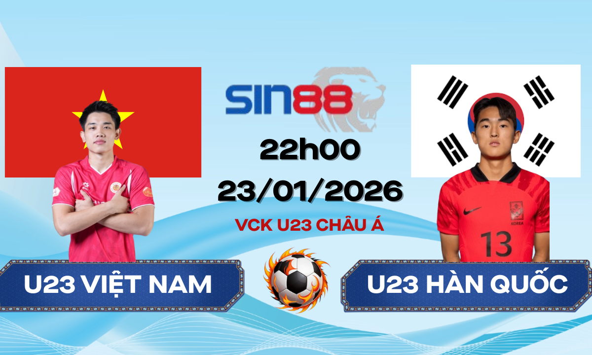 Soi kèo bóng đá U23 Việt Nam – U23 Hàn Quốc 22h00 ngày 23/01/2026 – VCK U23 châu Á
