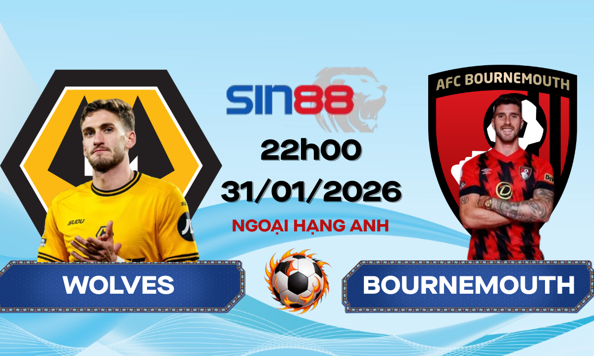 Soi kèo bóng đá Wolves – Bournemouth 22h00 ngày 31/01/2026 – Ngoại hạng Anh