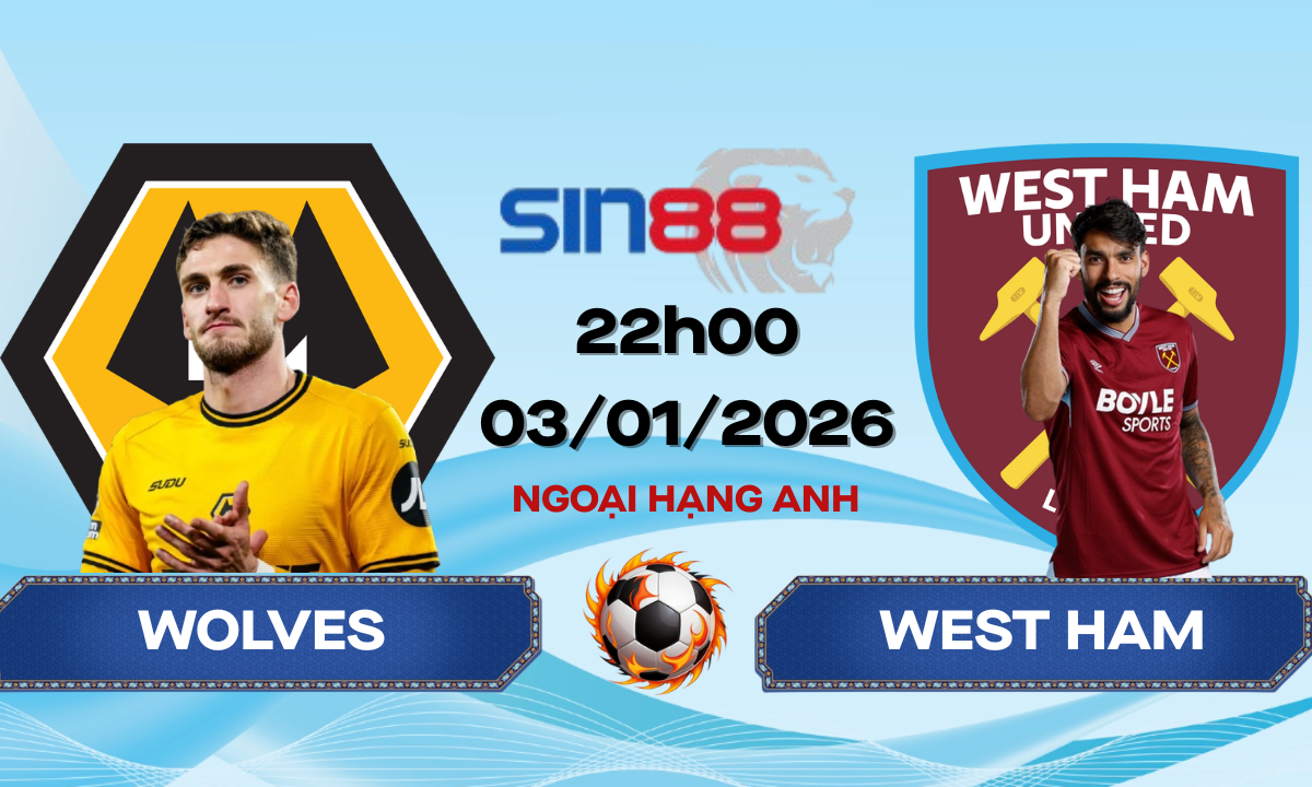 Soi kèo bóng đá Wolves - West Ham 22h00 ngày 03/01/2026 - Ngoại hạng Anh