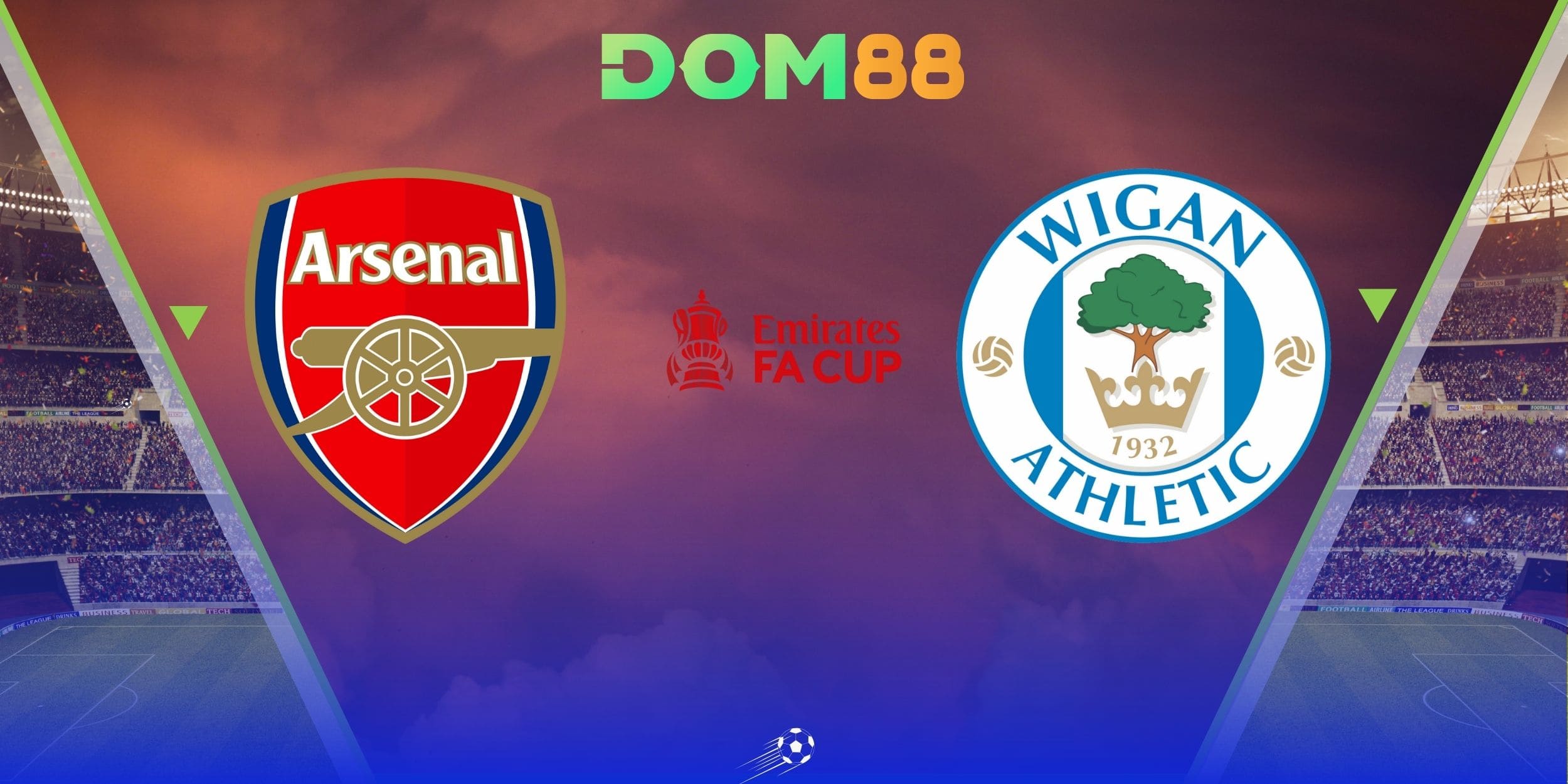 Arsenal vs Wigan Athletic cho thấy thế trận một chiều tại Emirates