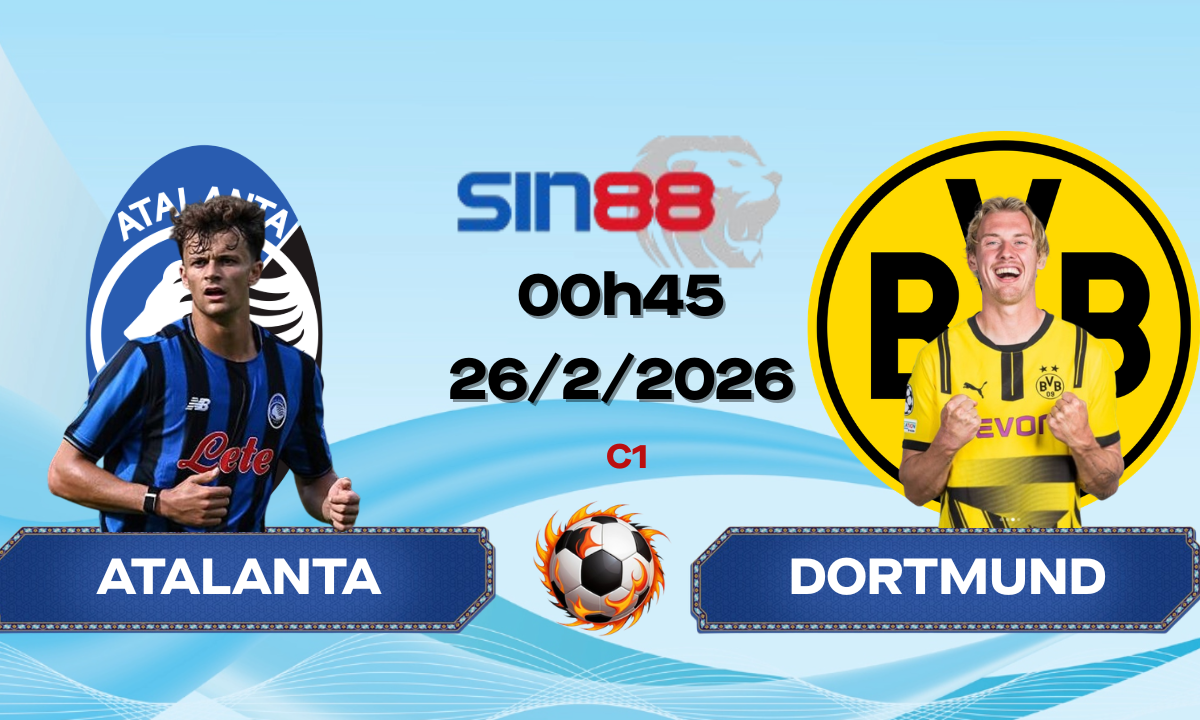 Soi kèo bóng đá Atalanta - Dortmund 00h45 ngày 26/02/2026 - Champions League