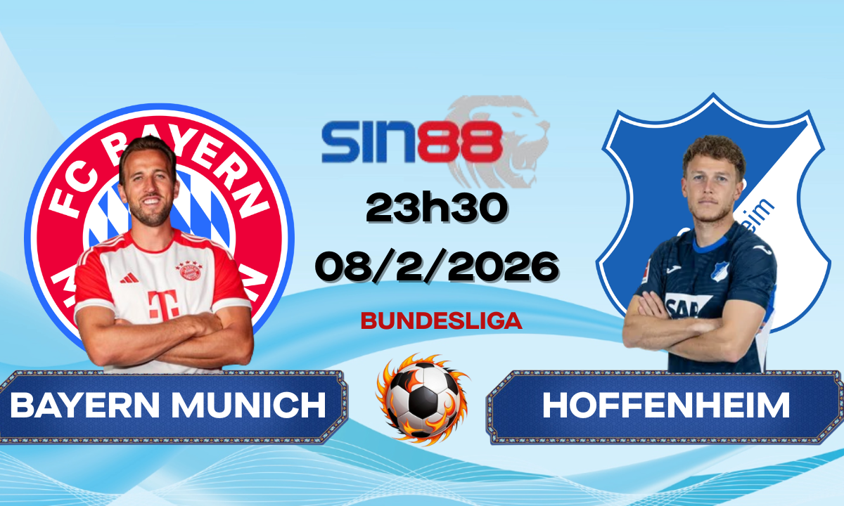 Soi kèo bóng đá Bayern Munich – Hoffenheim 23h30 ngày 08/02/2026 – Bundesliga