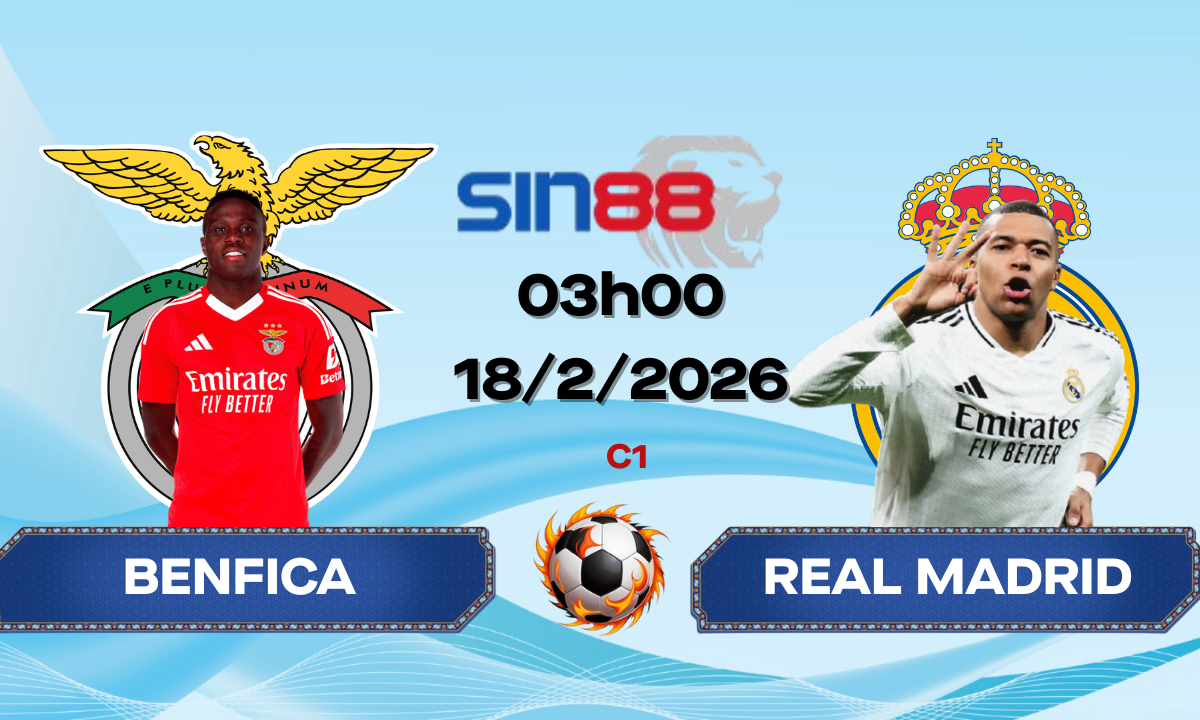 Soi kèo bóng đá Benfica – Real Madrid 03h00 ngày 18/02/2026 – Champions League