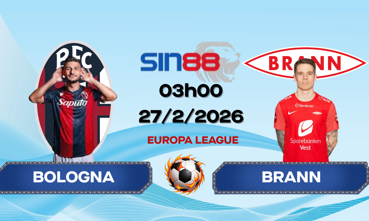 Soi kèo bóng đá Bologna – Brann 03h00 ngày 27/02/2026 – Europa League