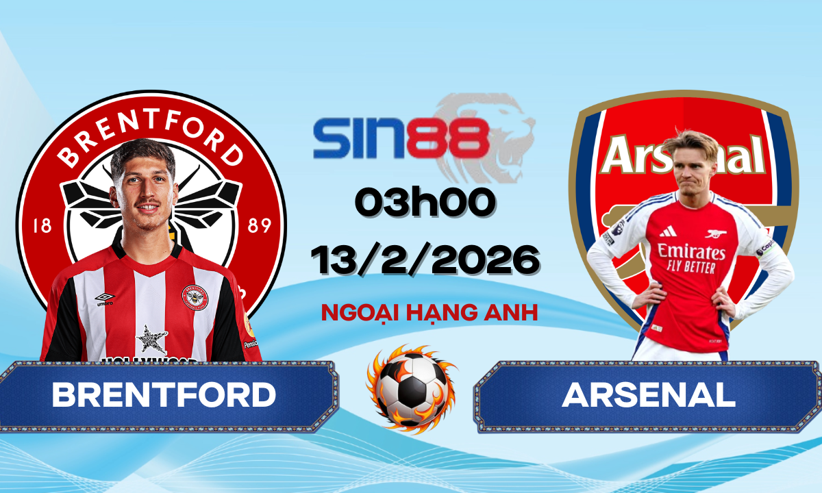 Soi kèo bóng đá Brentford - Arsenal 03h00 ngày 13/02/2026 - Ngoại hạng Anh