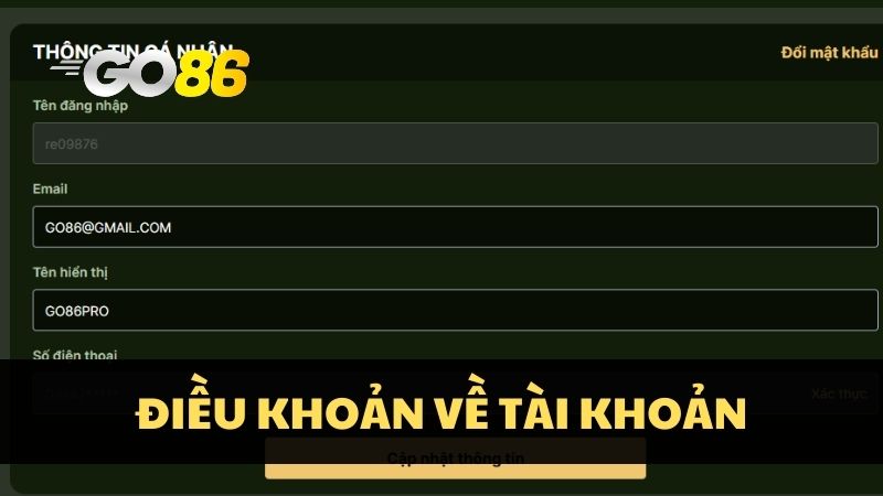 Điều khoản điều kiện chỉ mở 1 tài khoản duy nhất