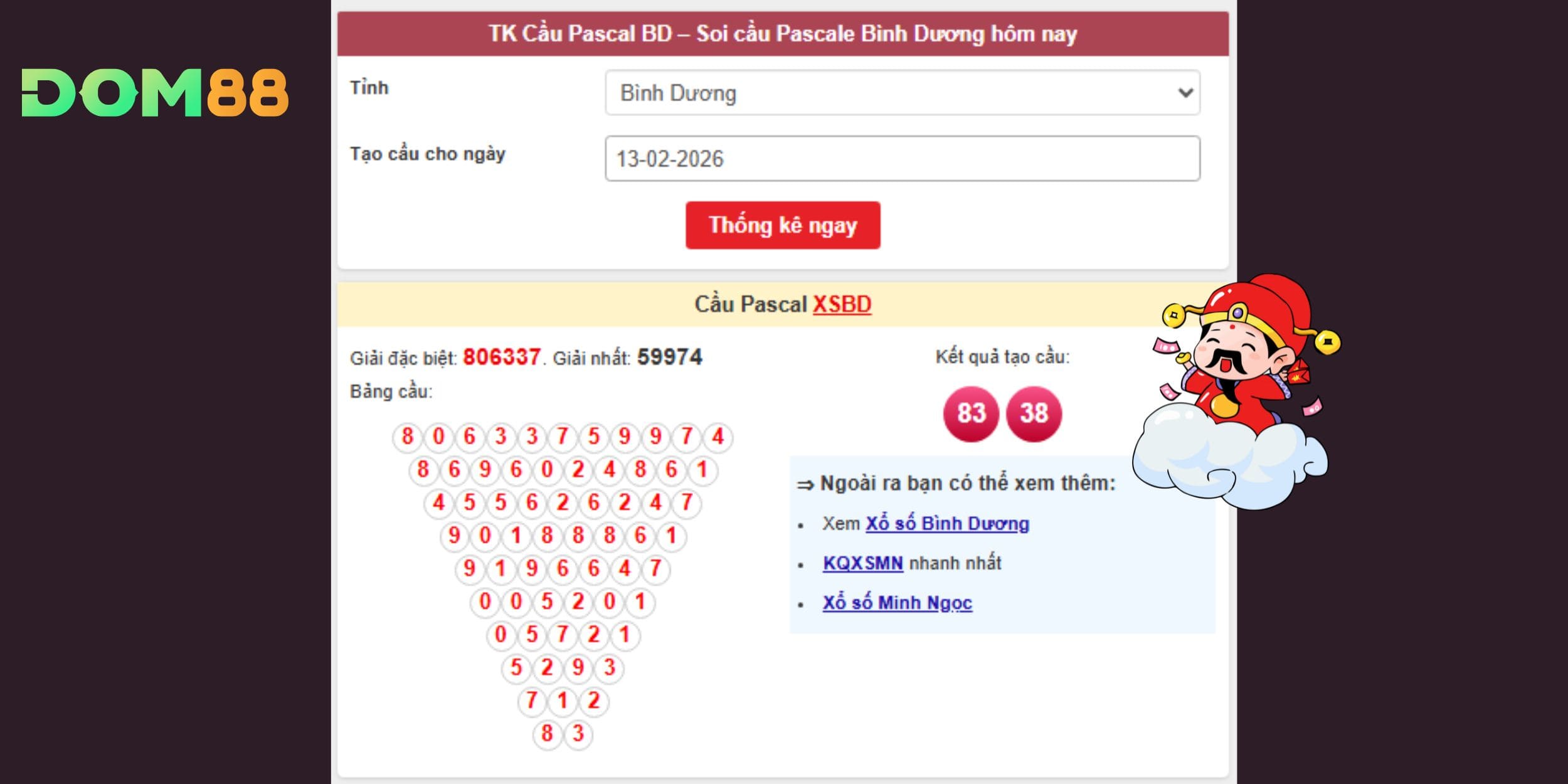 Dự đoán xổ số miền Nam đài Bình Dương ngày 13-02-2026