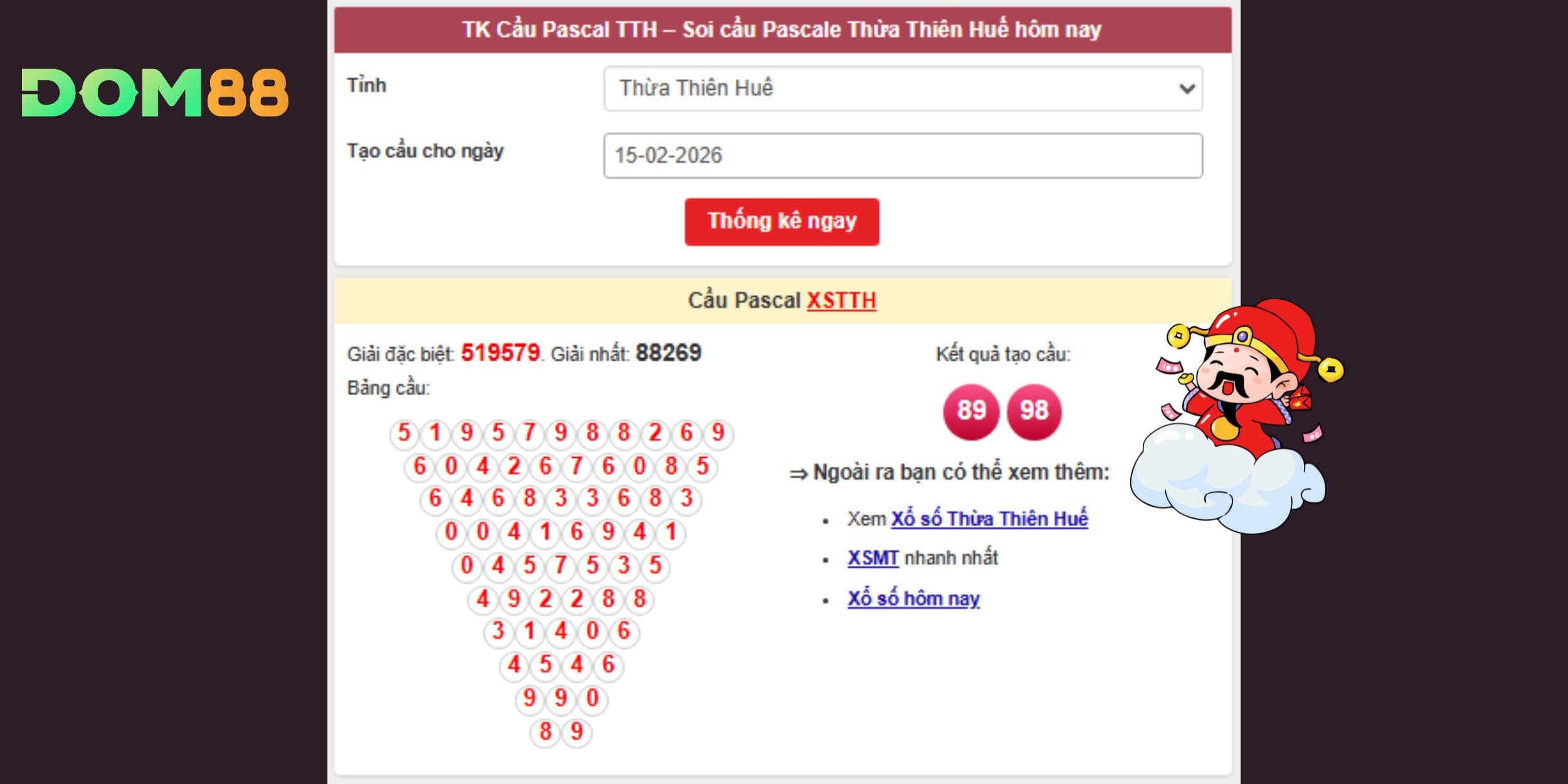 Dự đoán xổ số miền Trung phân tích trục 8–9