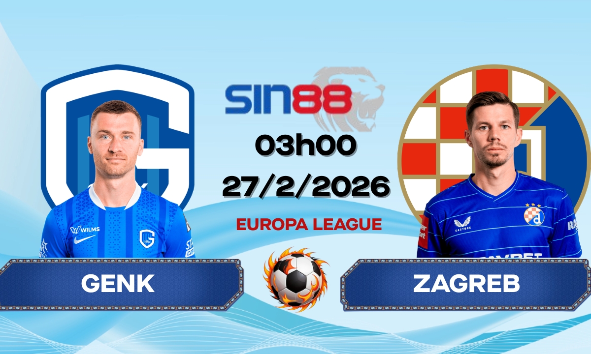 Soi kèo bóng đá Genk – Zagreb 03h00 ngày 27/02/2026 – Europa League