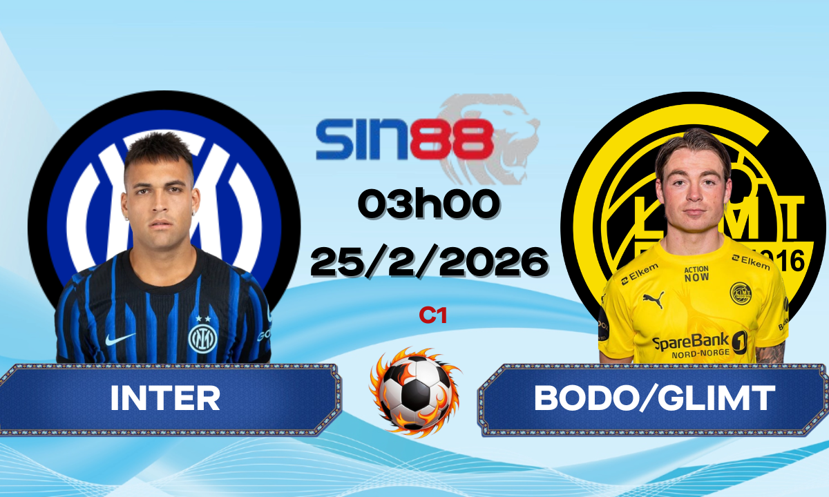 Soi kèo bóng đá Inter - Bodo/Glimt 03h00 ngày 25/02/2026 - Champions League