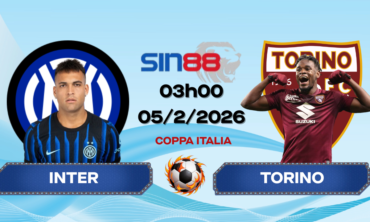 Soi kèo bóng đá Inter – Torino 03h00 ngày 05/02/2026 – Coppa Italia