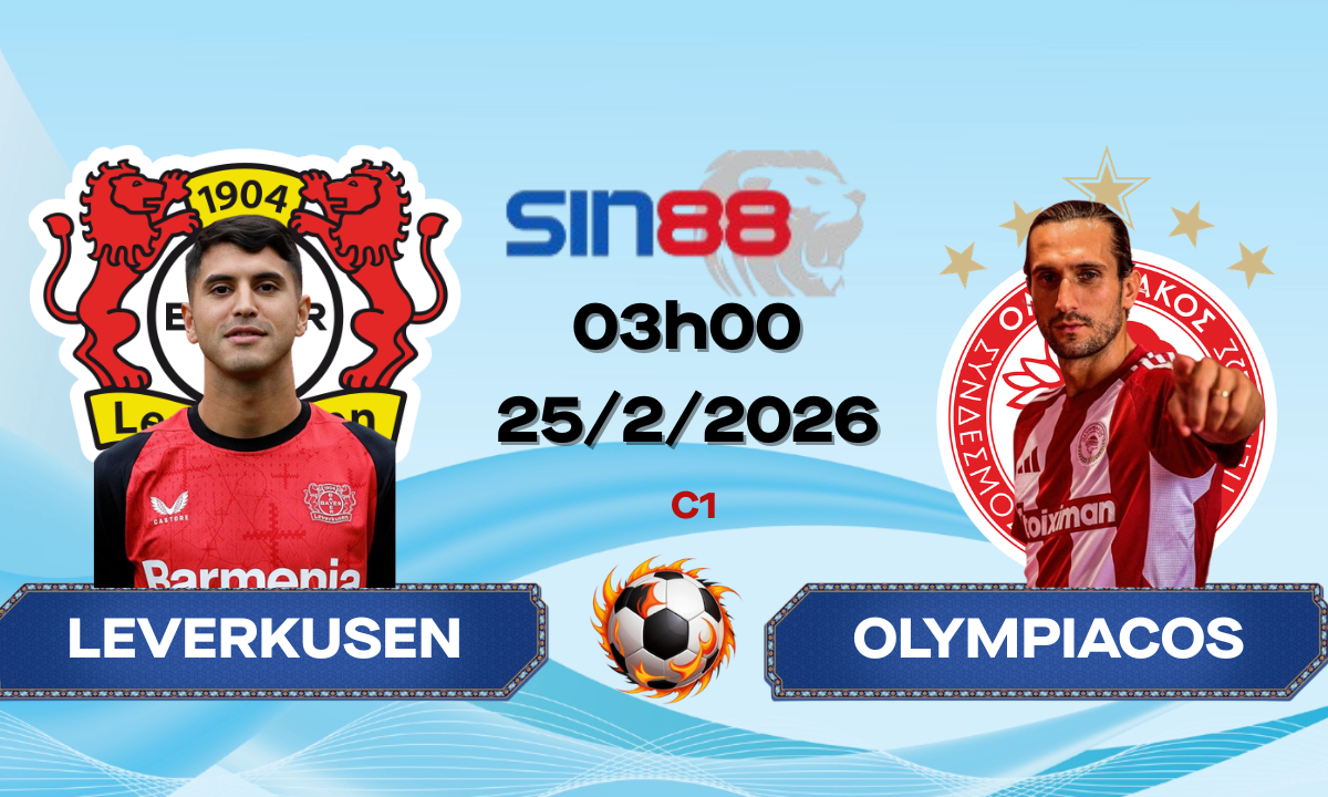 Soi kèo bóng đá Bayer Leverkusen - Olympiacos Piraeus 03h00 ngày 25/02/2026 - Champions League