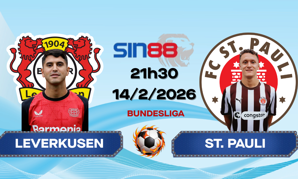 Soi kèo bóng đá Bayer Leverkusen - St. Pauli 21h30 ngày 14/02/2026 - Bundesliga