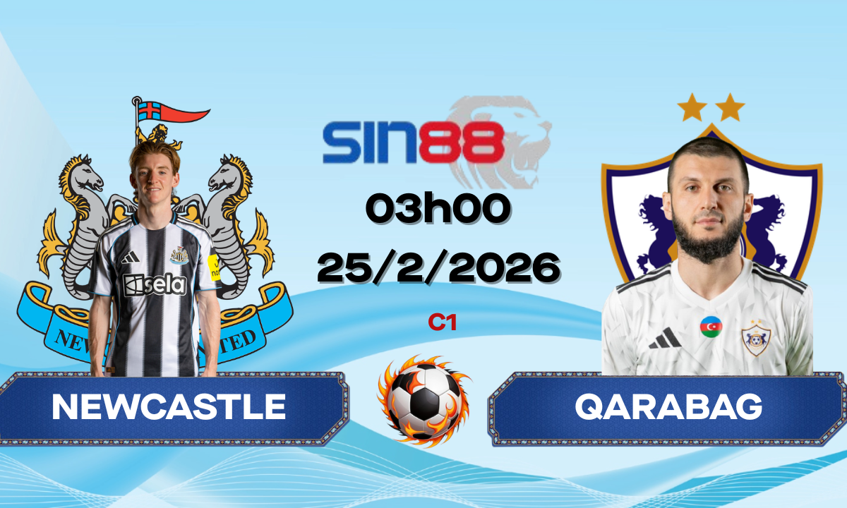 Soi kèo bóng đá Newcastle - Qarabag 03h00 ngày 25/02/2026 - Champions League