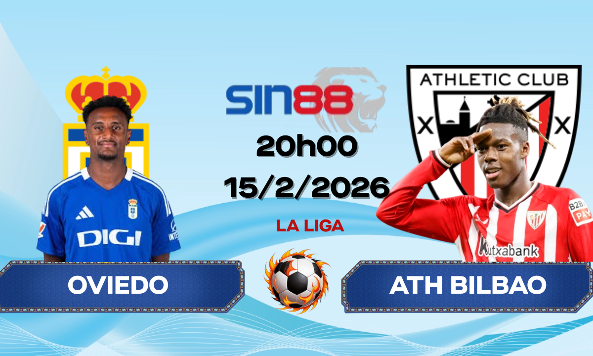 Soi kèo bóng đá Oviedo – Ath Bilbao 20h00 ngày 15/02/2026 – La Liga