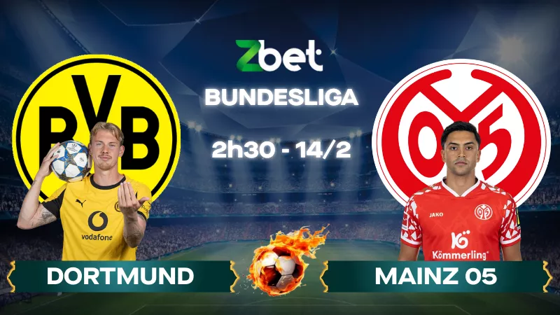 Nhận định soi kèo Dortmund vs Mainz 05 – 02h30 14/02/2026 – Bundesliga