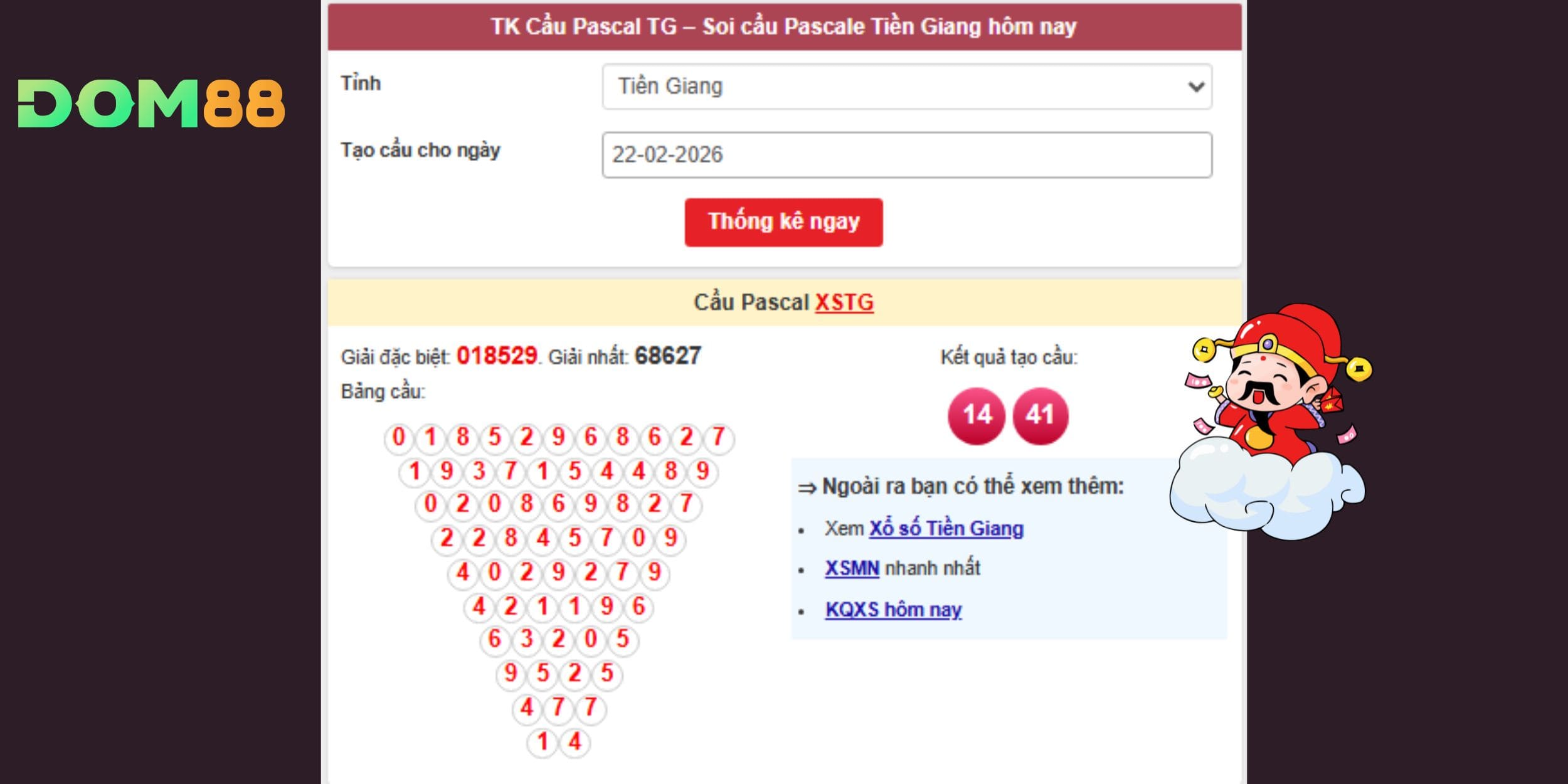 Trục 14–41 từ dự đoán xổ số miền Nam đài Tiền Giang 